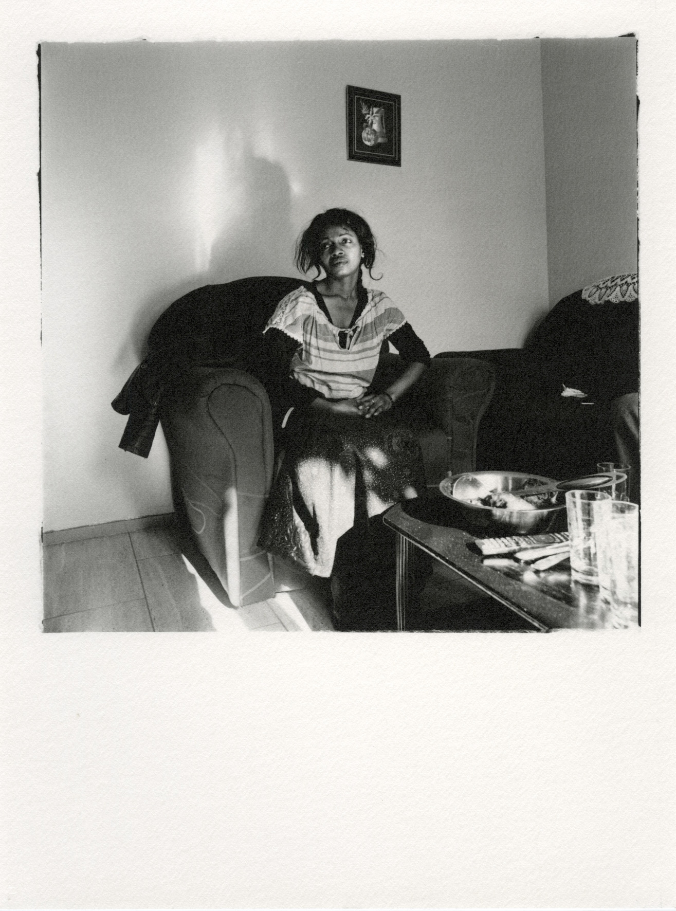 JM Simoes  Portraits Chene-Pointu & Clichy-Sous-Bois #16, 2011-15, b&w print on FOMA MG Warmtone classic barite mat paper 18x24 cm, image 15,5 x 15,5 cm