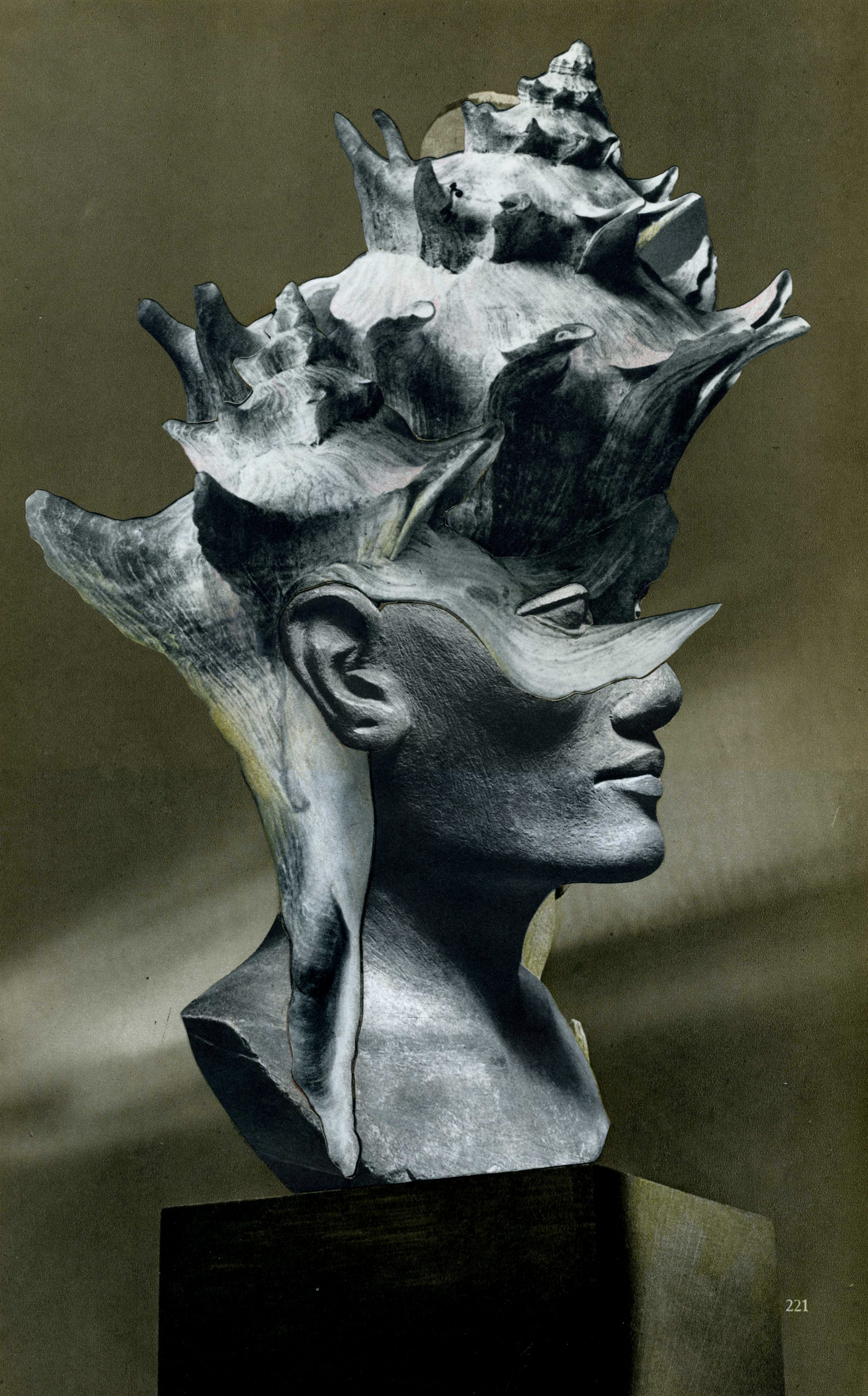 Douglas Stapleton - Salacia, 2014, collage and color pencil on paper, 32.4 x 20 cm