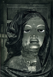 Douglas Stapleton - Mona, 2014, collage on paper, 27.3 x 22.2 cm