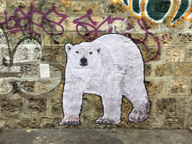 Mural Painting by Jean Le Moal opposite The Big Messy Christmas Show!