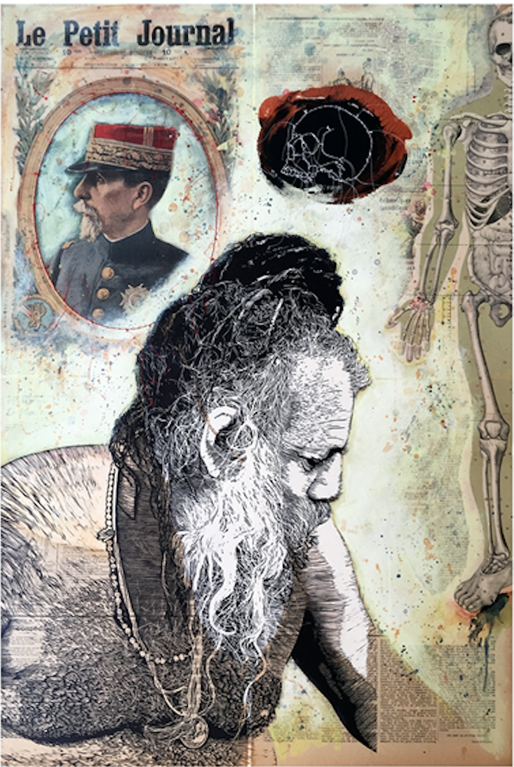 medicine_man_i_unique_hand_finished_linocut_with_acrylic_paint_collage_and_needlepoint_on_300_gsm_hahnemuhle_etching_paper_linogravure_rehausse_ede_painture_acrylique_collage_et_couture_107_x_78cm_edition_15_-_copie-2.png