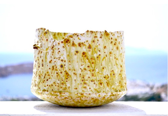 Giorgos Vavatsis - Avesalos 2018 from the Mineral Effects series Stoneware with the addition of metals from Serifos wheel-thrown, 1240 C