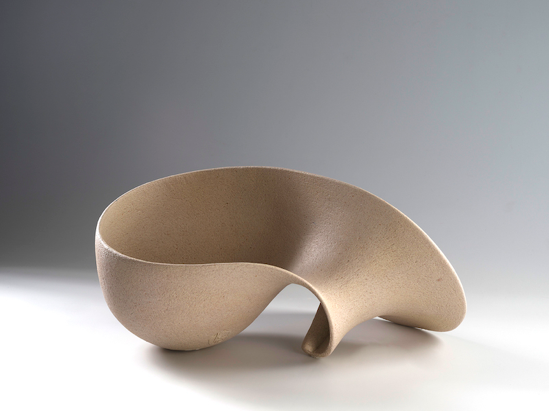 Iosifina Kosma - Seashell 2019  High temperature clay 1250 C in electric kiln, modelled by hand, glass ash, 36x17x20 cm.