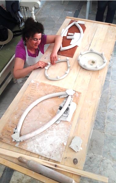 Angeliki Papadopoulou in her workshop in Giannitsa, Western Macedonia.